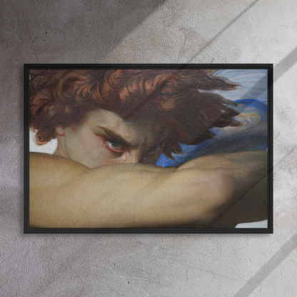 Gallery-Grade Framed Floating Effect Artwork: 'L'Ange Dechu x Alexandre Cabanel'