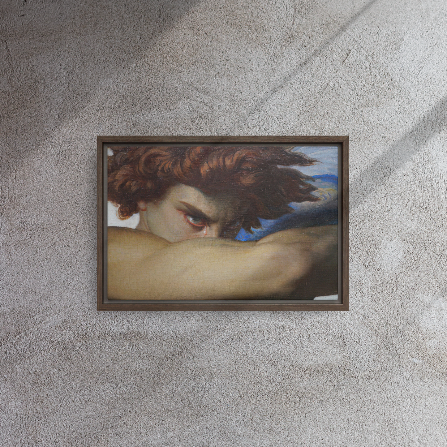 Gallery-Grade Framed Floating Effect Artwork: 'L'Ange Dechu x Alexandre Cabanel'