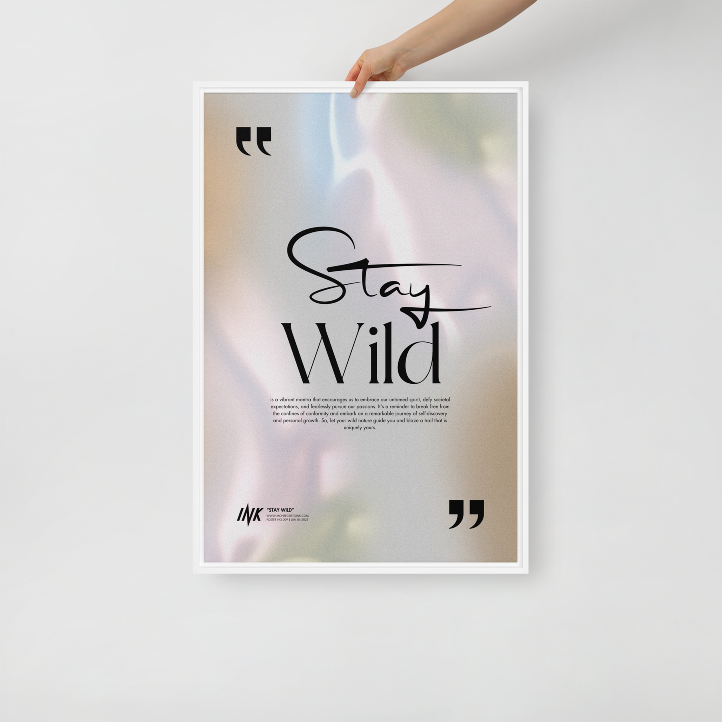 Gallery-Grade Framed Floating Effect Artwork: 'Stay Wild'