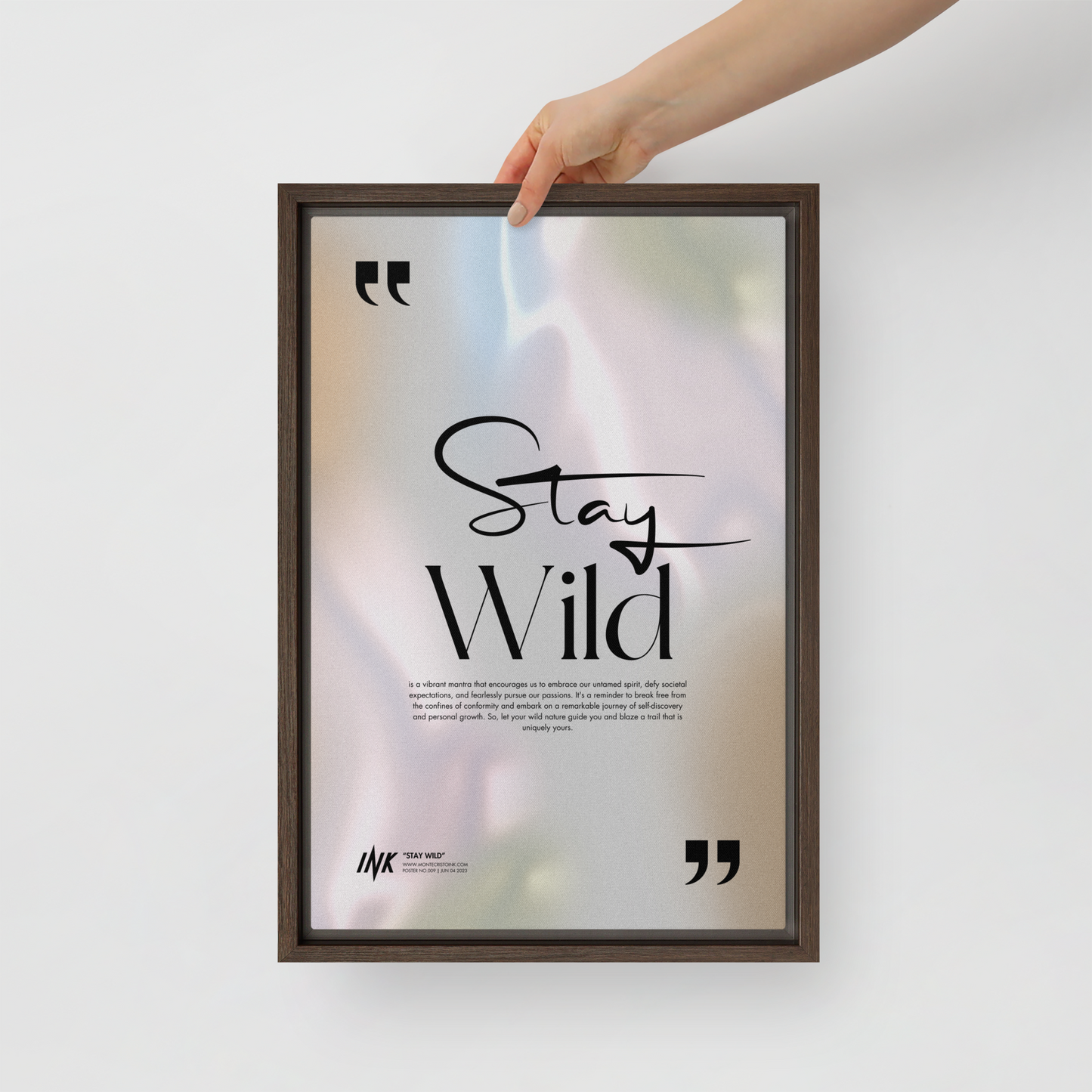 Gallery-Grade Framed Floating Effect Artwork: 'Stay Wild'