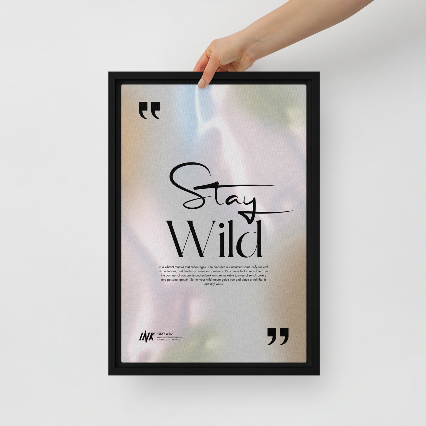 Gallery-Grade Framed Floating Effect Artwork: 'Stay Wild'