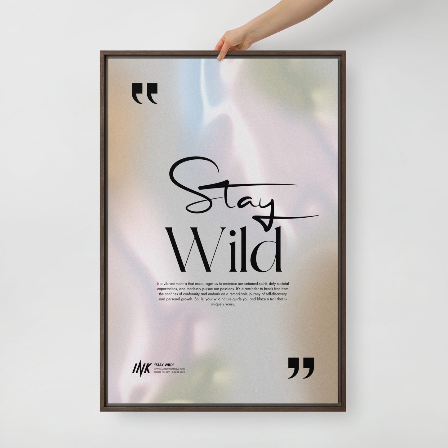 Gallery-Grade Framed Floating Effect Artwork: 'Stay Wild'