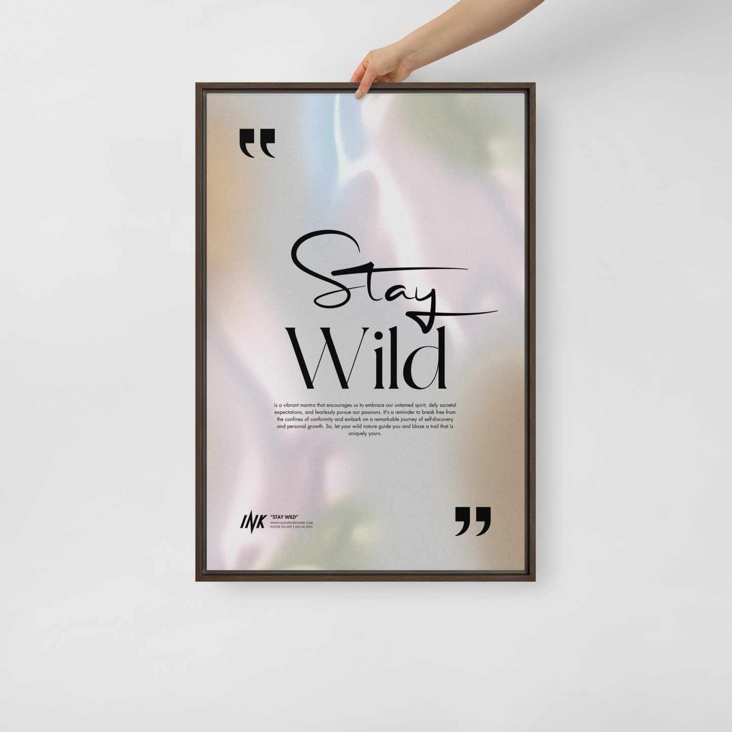 Gallery-Grade Framed Floating Effect Artwork: 'Stay Wild'