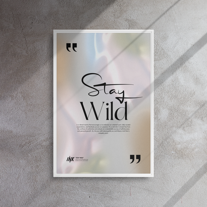 Gallery-Grade Framed Floating Effect Artwork: 'Stay Wild'