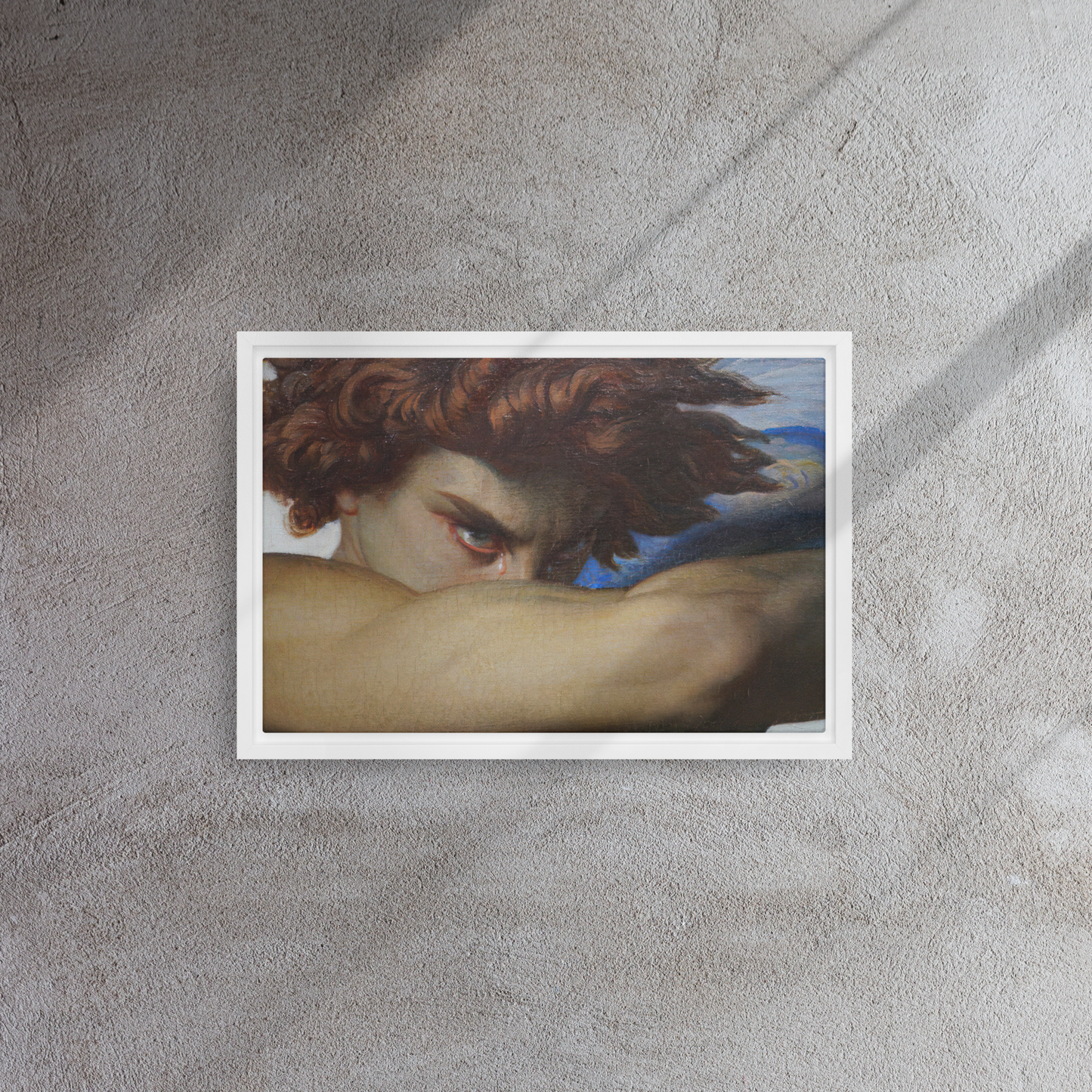 Gallery-Grade Framed Floating Effect Artwork: 'L'Ange Dechu x Alexandre Cabanel'