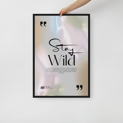 Gallery-Grade Framed Floating Effect Artwork: 'Stay Wild'