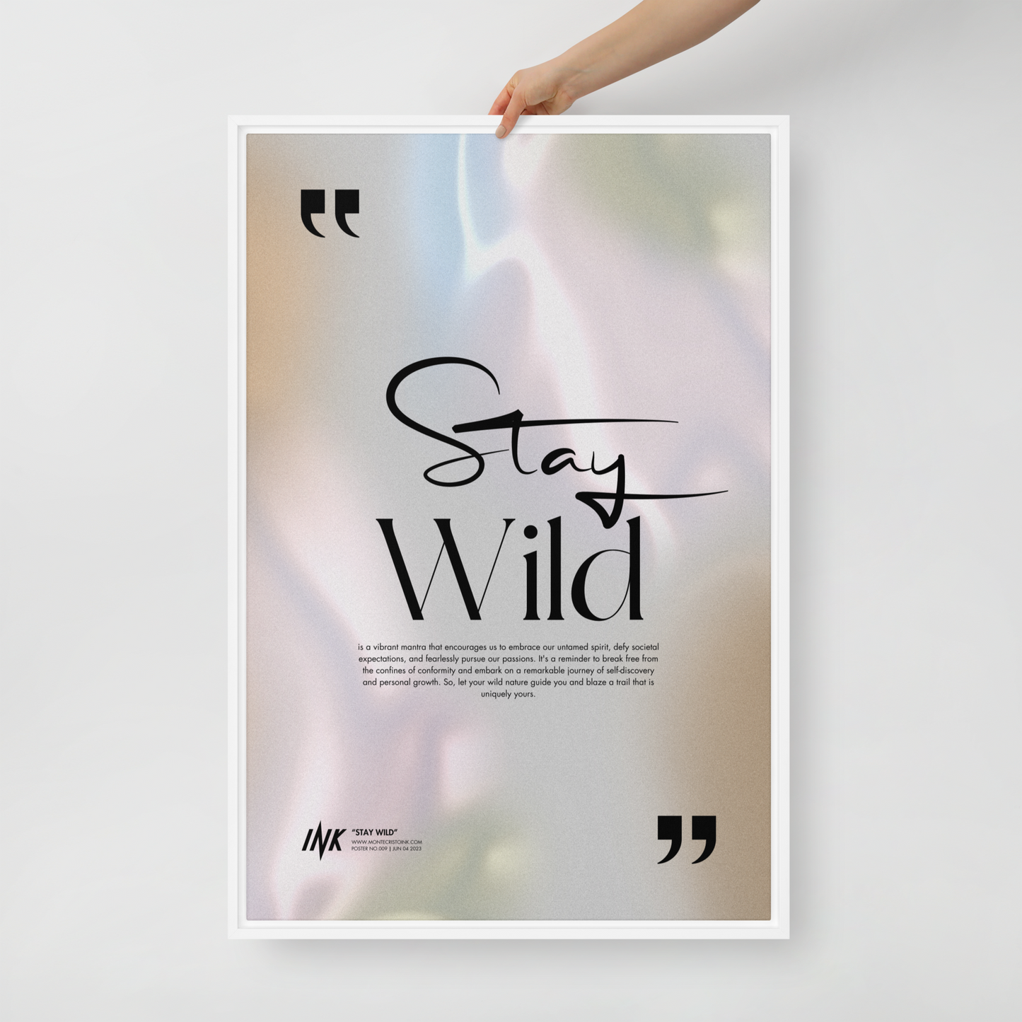 Gallery-Grade Framed Floating Effect Artwork: 'Stay Wild'