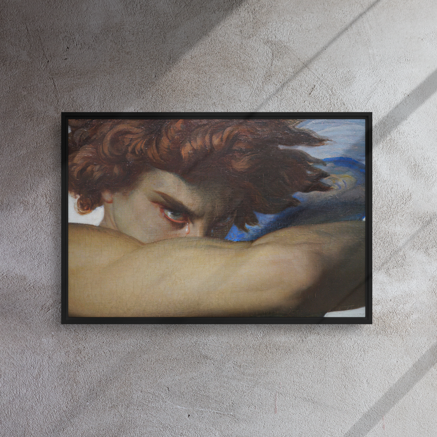 Gallery-Grade Framed Floating Effect Artwork: 'L'Ange Dechu x Alexandre Cabanel'