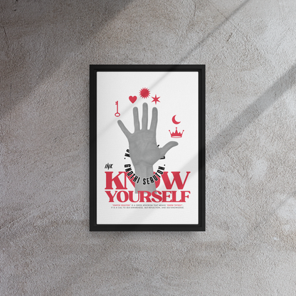 Gallery-Grade Framed Floating Effect Artwork: 'Know Yourself'