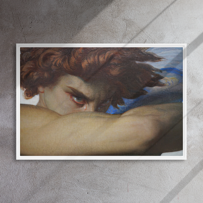 Gallery-Grade Framed Floating Effect Artwork: 'L'Ange Dechu x Alexandre Cabanel'