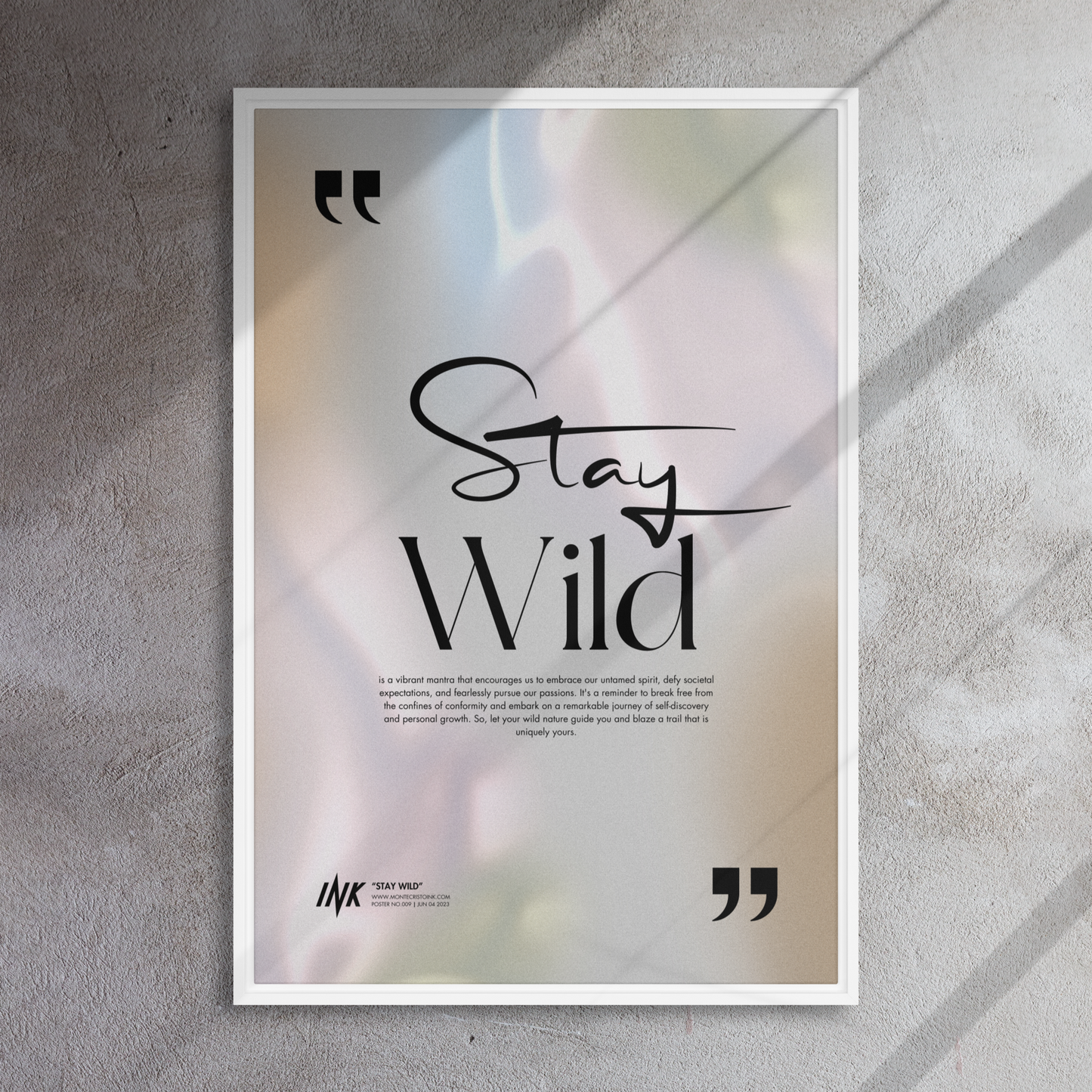 Gallery-Grade Framed Floating Effect Artwork: 'Stay Wild'