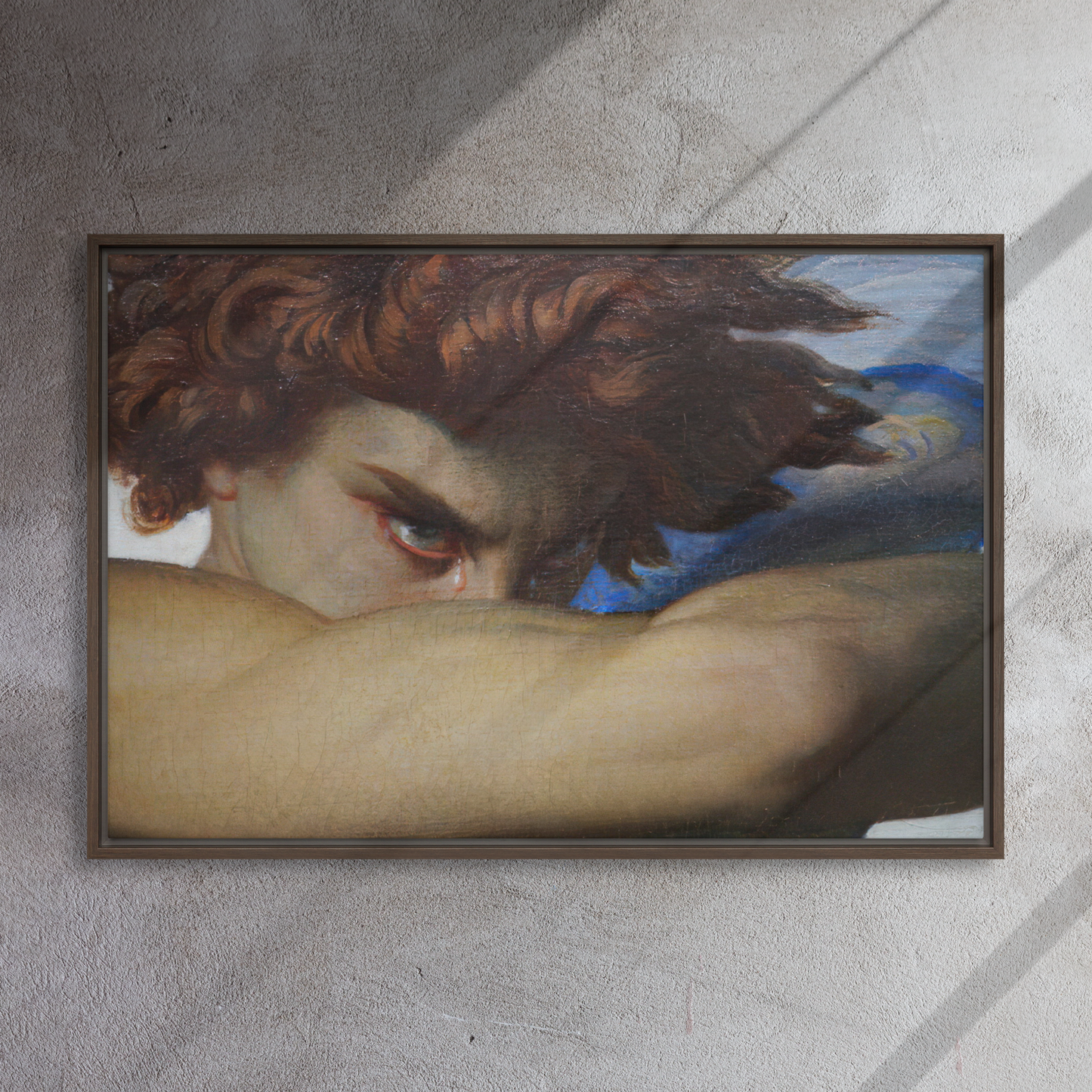 Gallery-Grade Framed Floating Effect Artwork: 'L'Ange Dechu x Alexandre Cabanel'