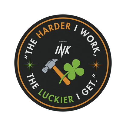 "The Lucky Worker" Round Rug: Embrace Good Luck