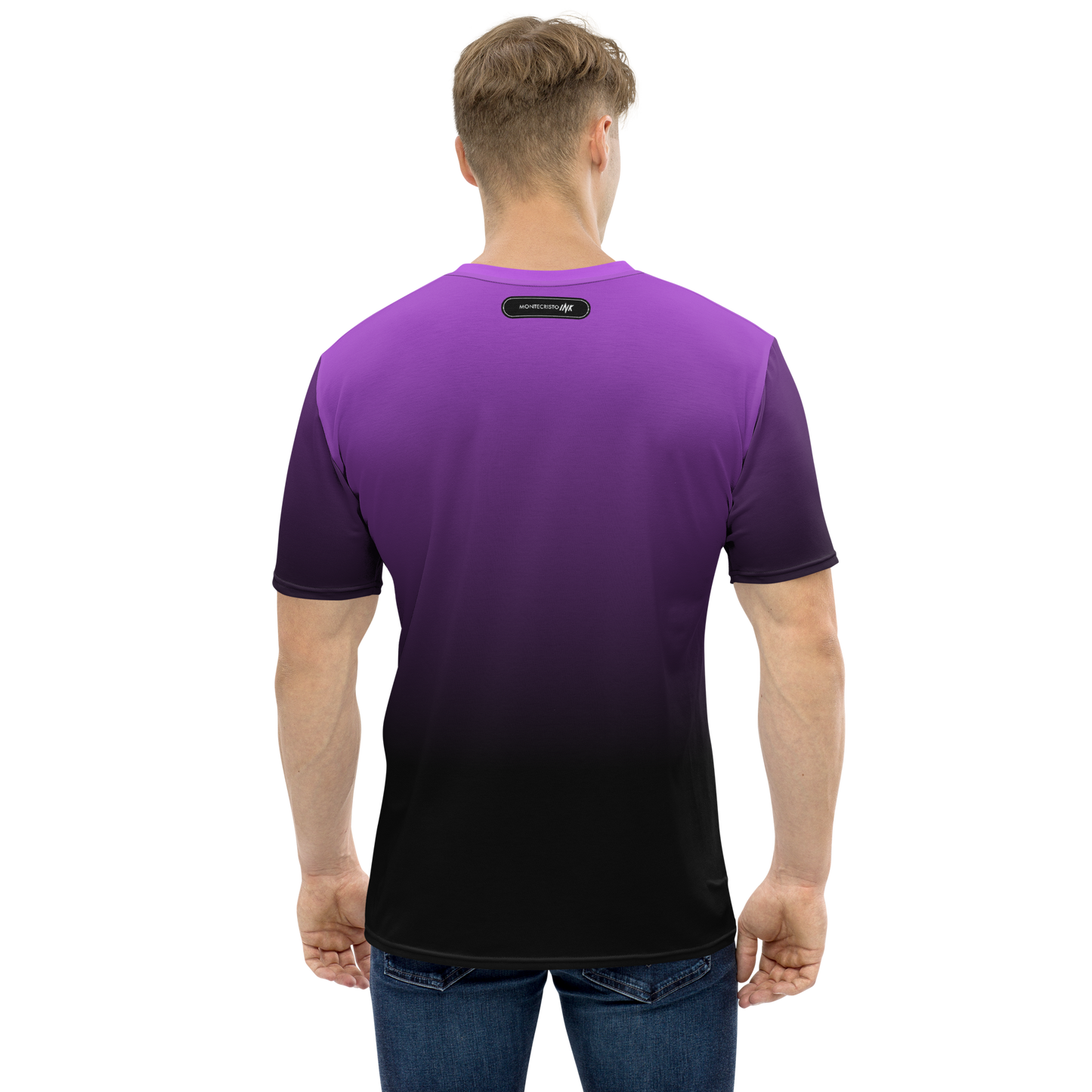 Men's LuxBlend Gradient Tailored Fit Tee with “The Lavender Route” motif