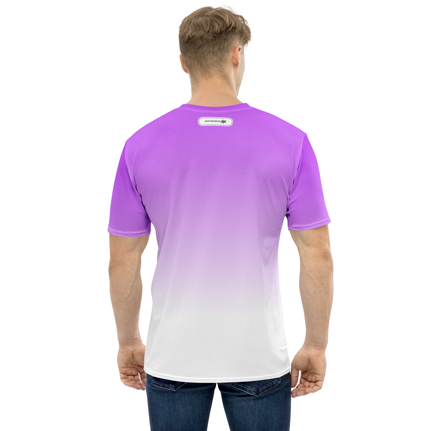 Men's LuxBlend Gradient Tailored Fit Tee with “The Lavender Route” motif