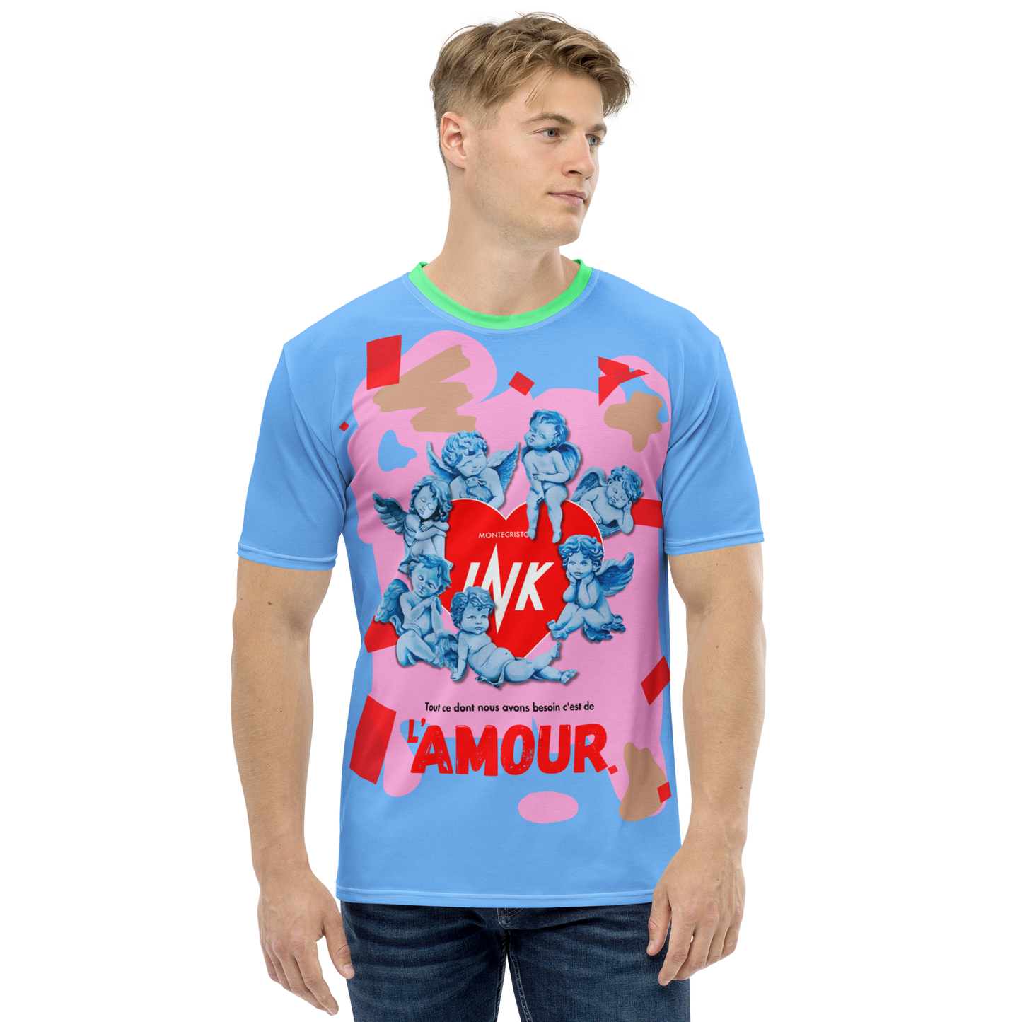 Men's LuxBlend Tailored Fit Tee with “AMOUR” motif