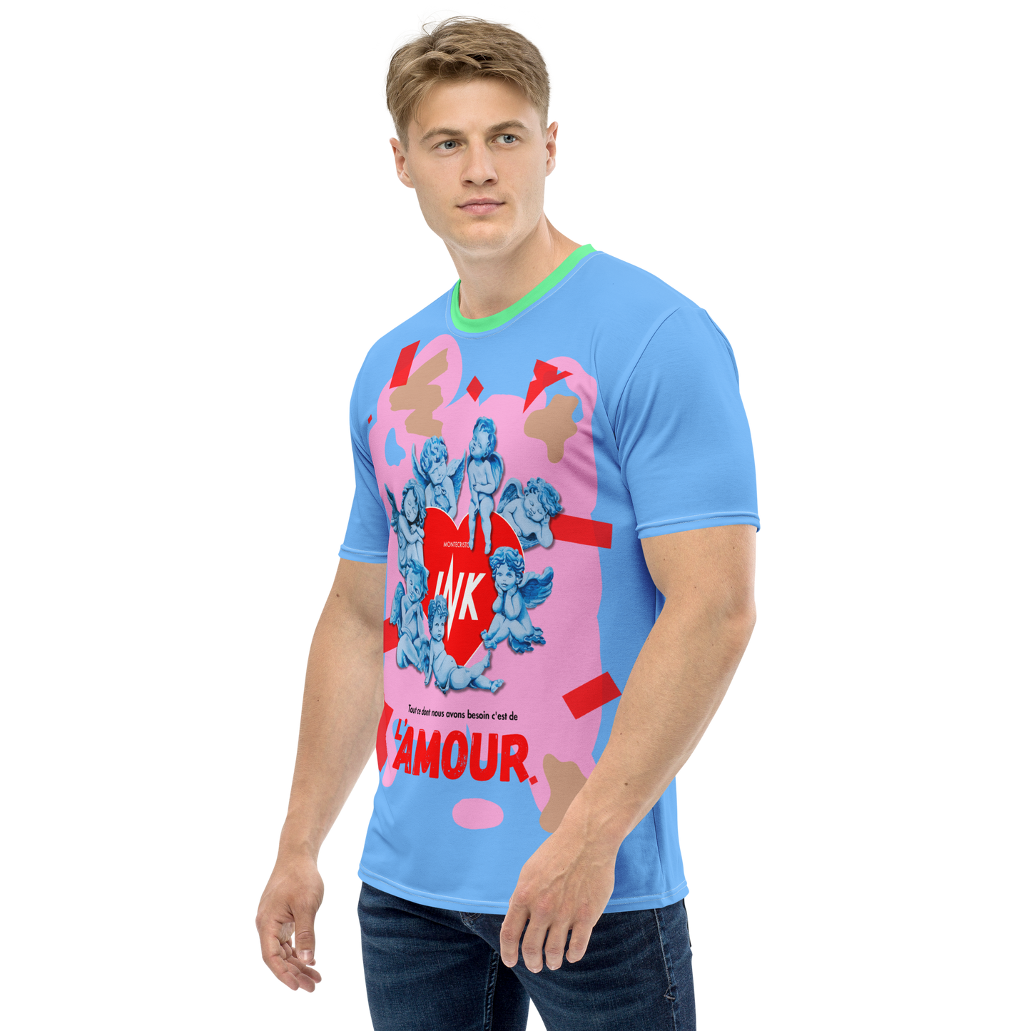 Men's LuxBlend Tailored Fit Tee with “AMOUR” motif