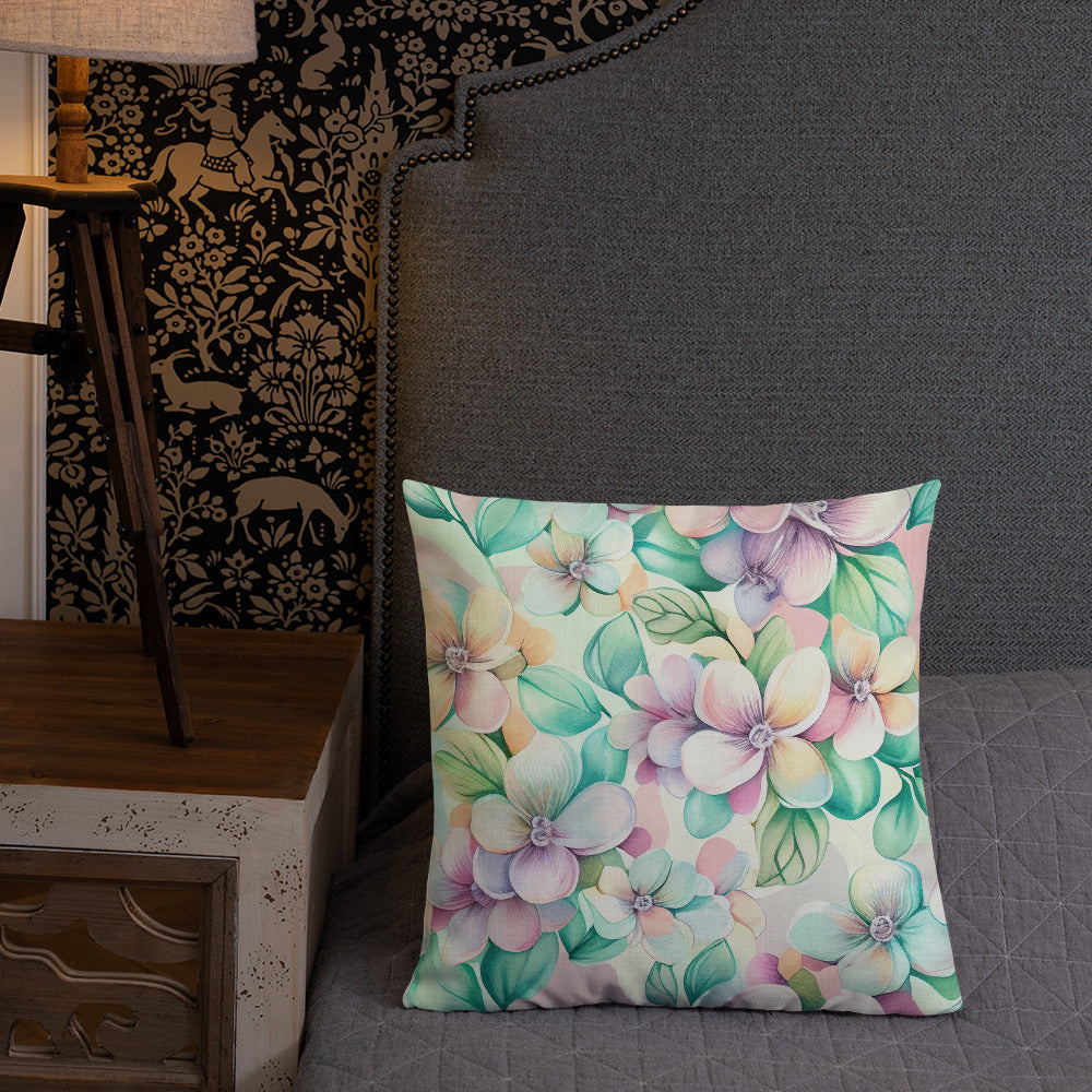 "Blooming Dreamscape" Premium Pillow