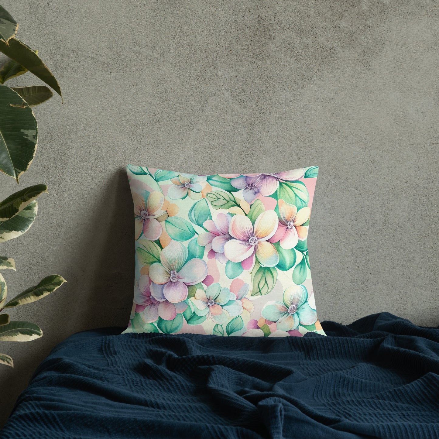 "Blooming Dreamscape" Premium Pillow