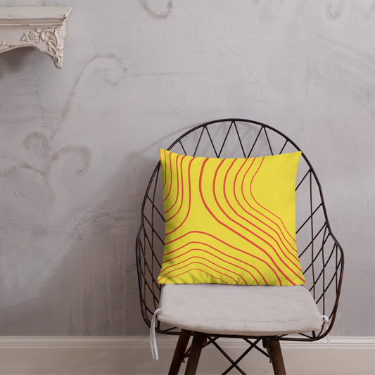 "Vivid Energy" Premium Pillow in Yellow