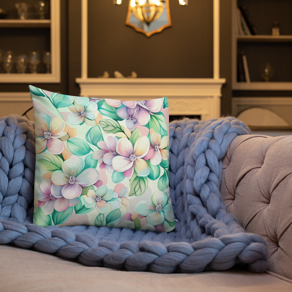 "Blooming Dreamscape" Premium Pillow