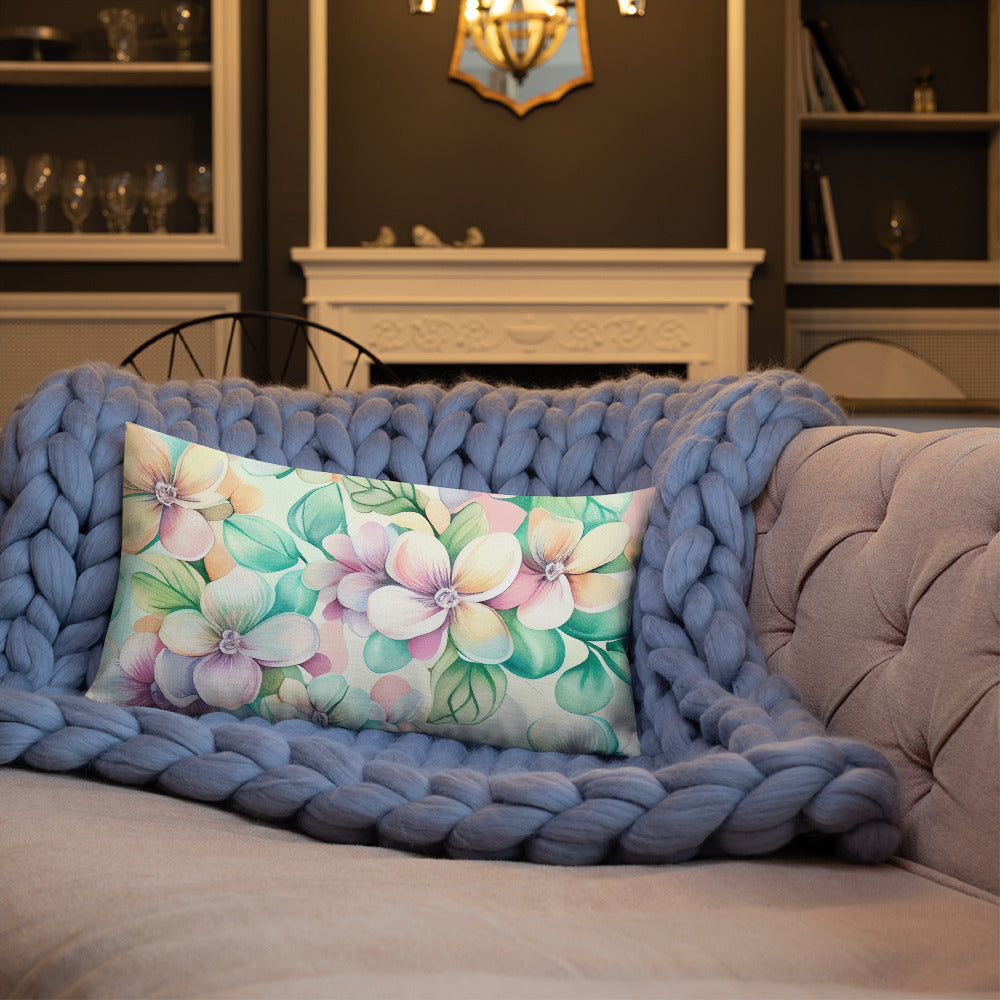 "Blooming Dreamscape" Premium Pillow