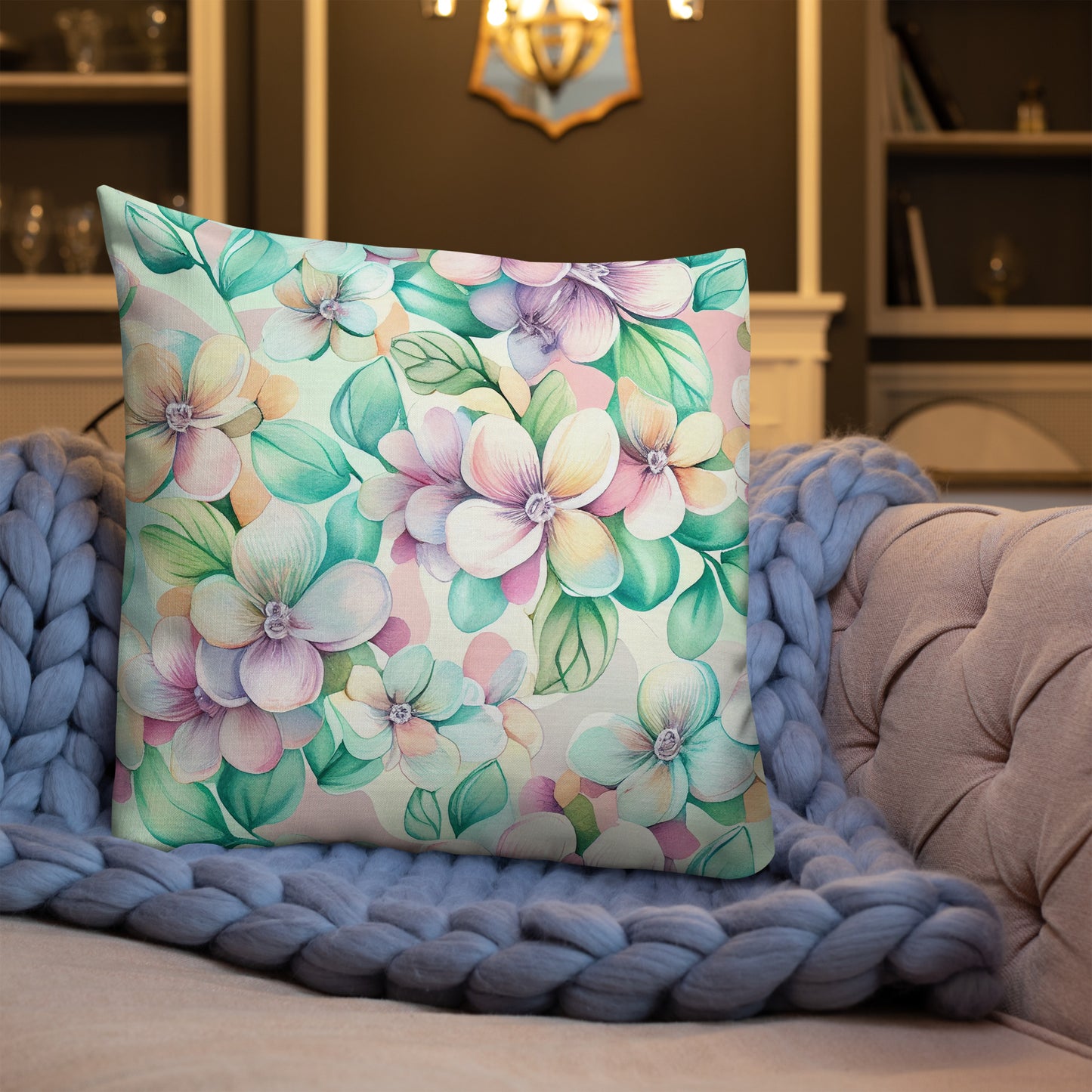 "Blooming Dreamscape" Premium Pillow