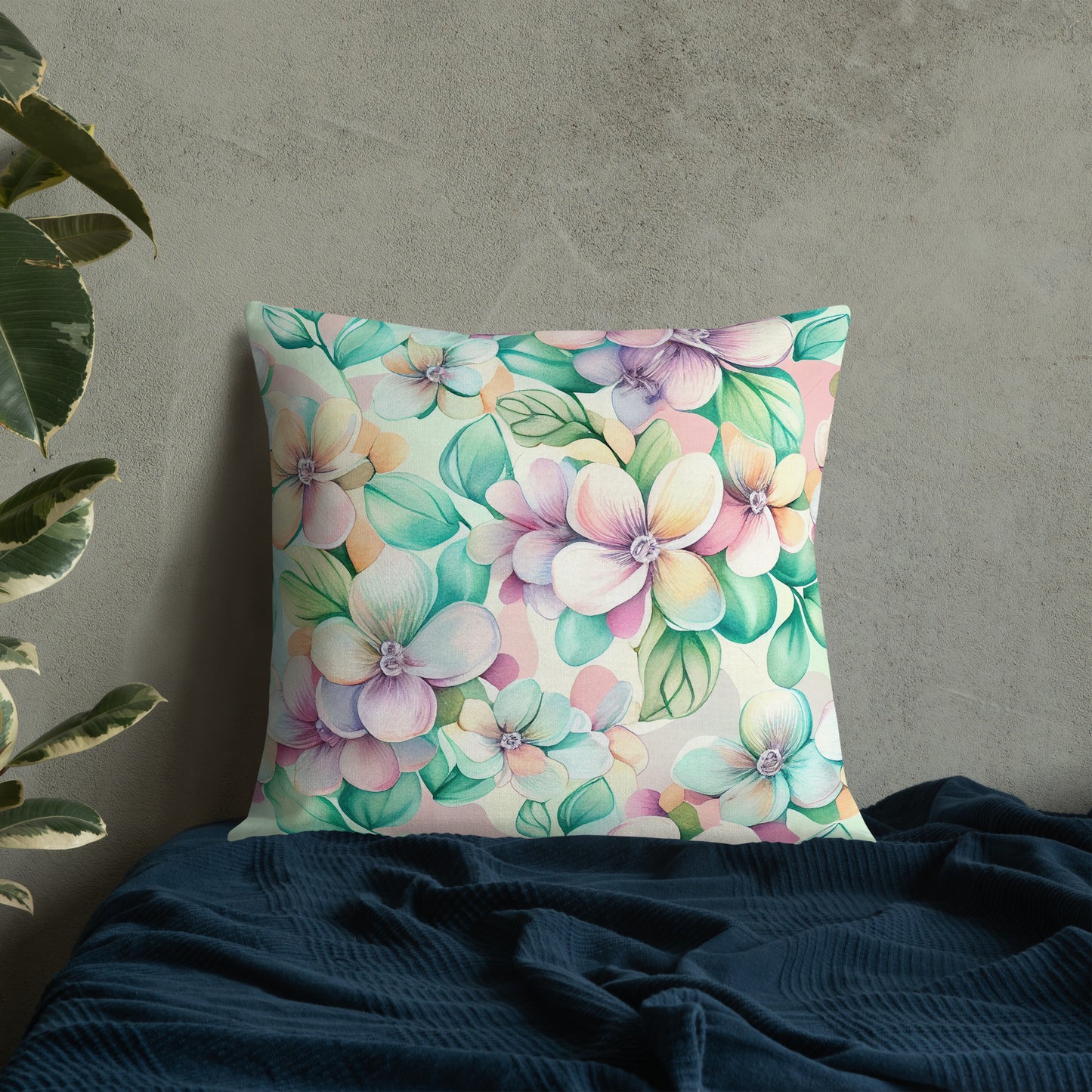 "Blooming Dreamscape" Premium Pillow