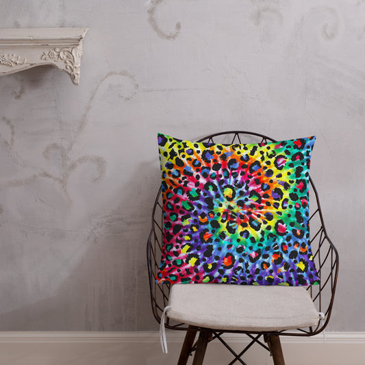 "Rainbow Roar" Premium Pillow