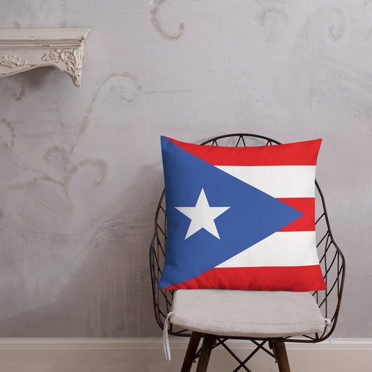 "Puerto Rico Flag" Premium Pillow