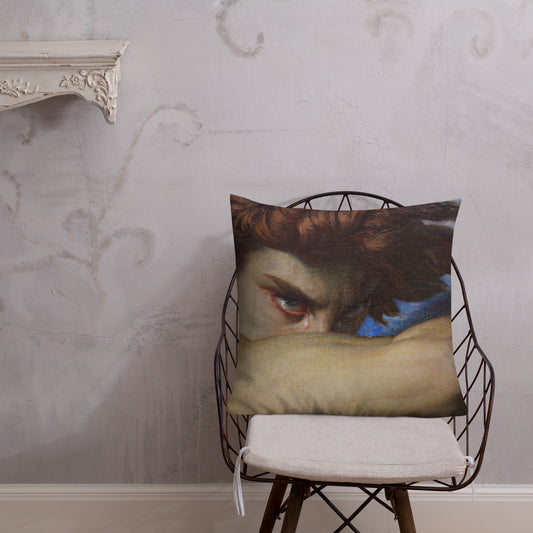 "L'Ange Dechu x Alexandre Cabanel" motif Premium Pillow