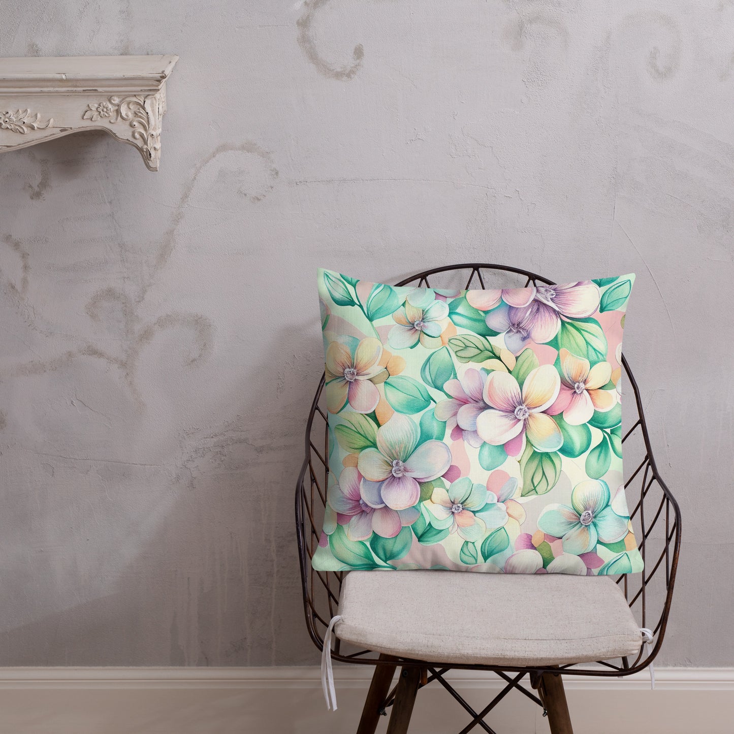 "Blooming Dreamscape" Premium Pillow