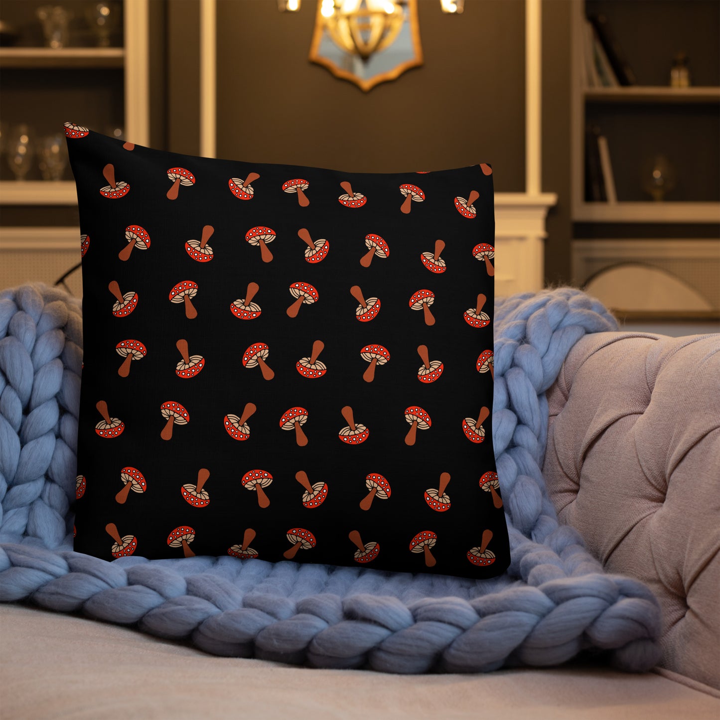 "Mushroom Rain" Premium Pillow