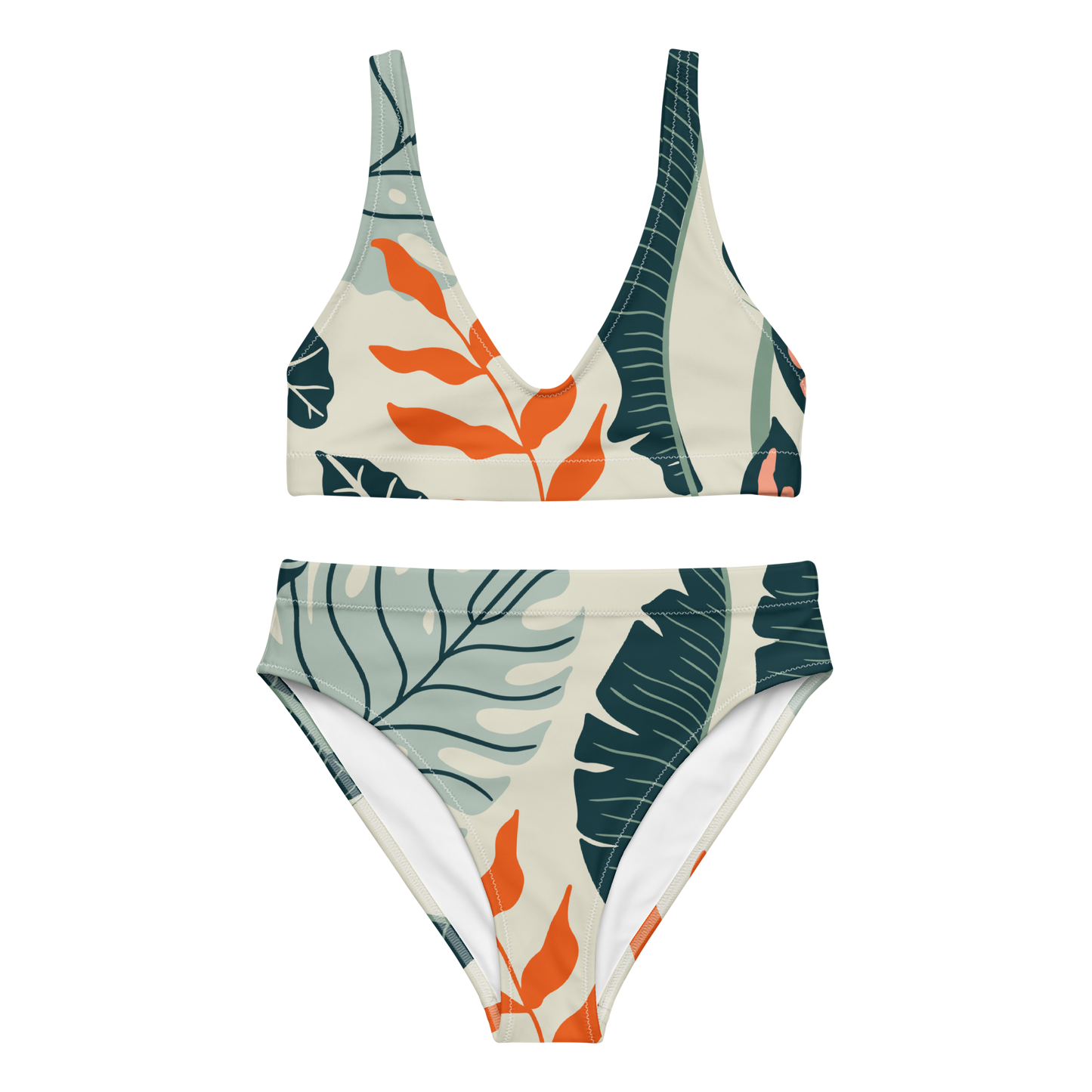 High-Waisted Bikini made from Recycled Materials