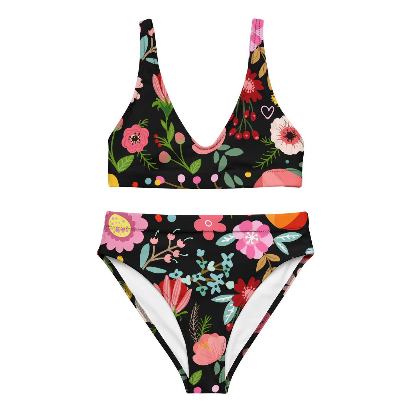 High-Waisted Bikini made from Recycled Materials