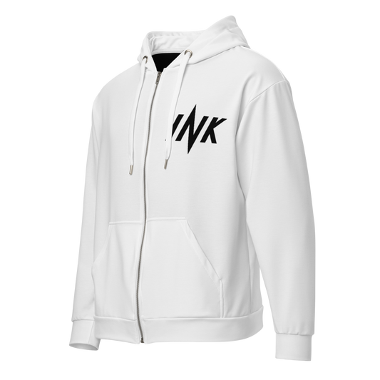 "Mythic Power" Iconic zip hoodie in white