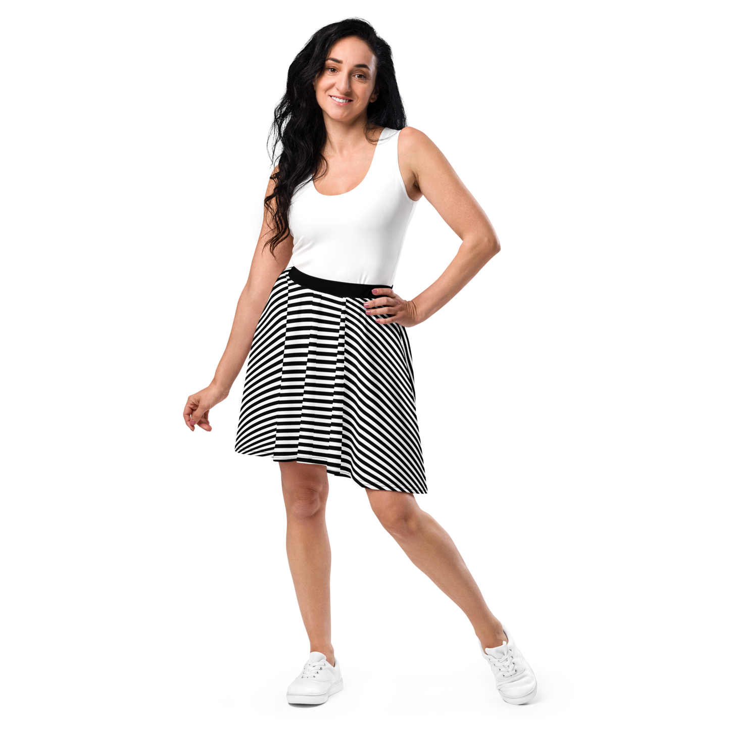 Striped Chic Harmony Skater Skirt