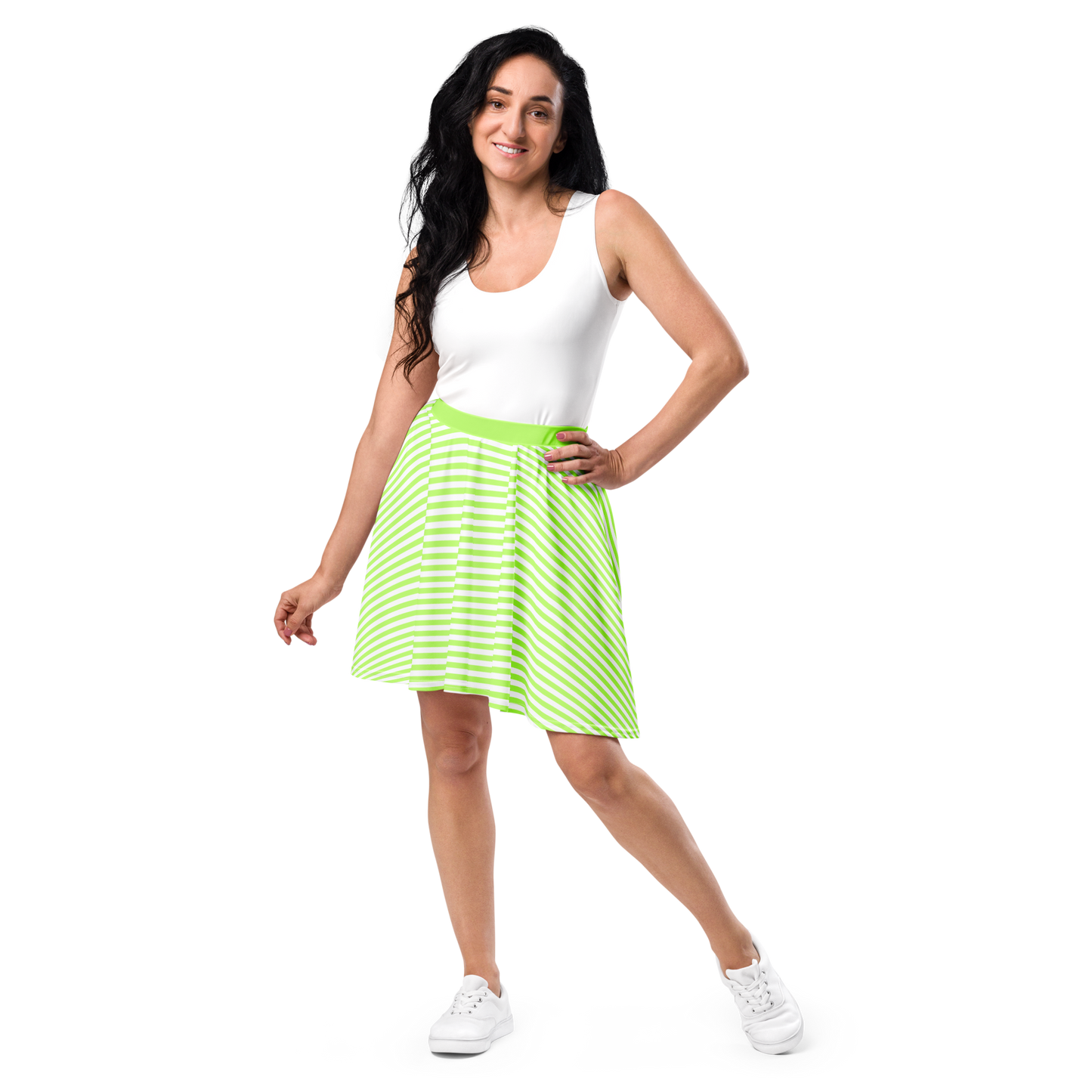 Striped Chic Harmony Skater Skirt