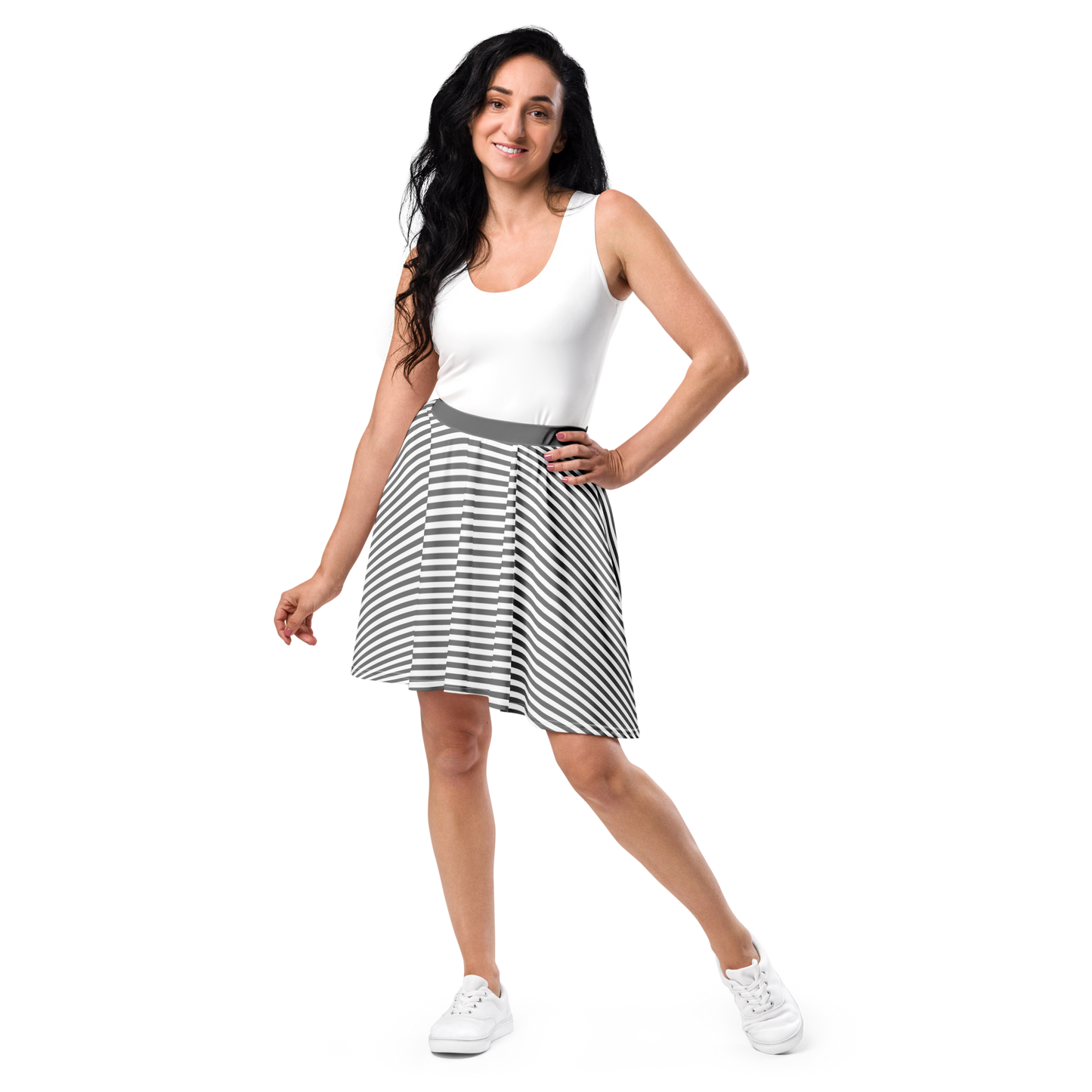 Striped Chic Harmony Skater Skirt