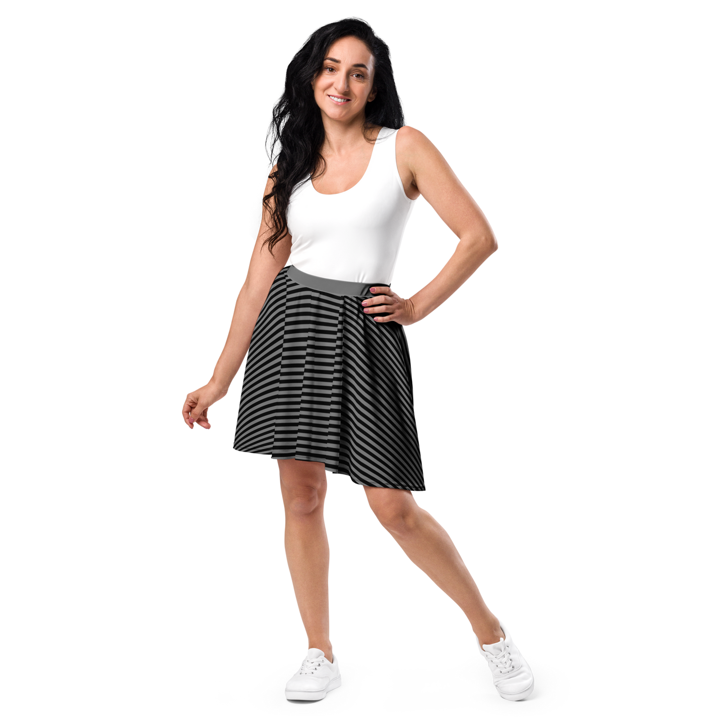 Striped Chic Harmony Skater Skirt