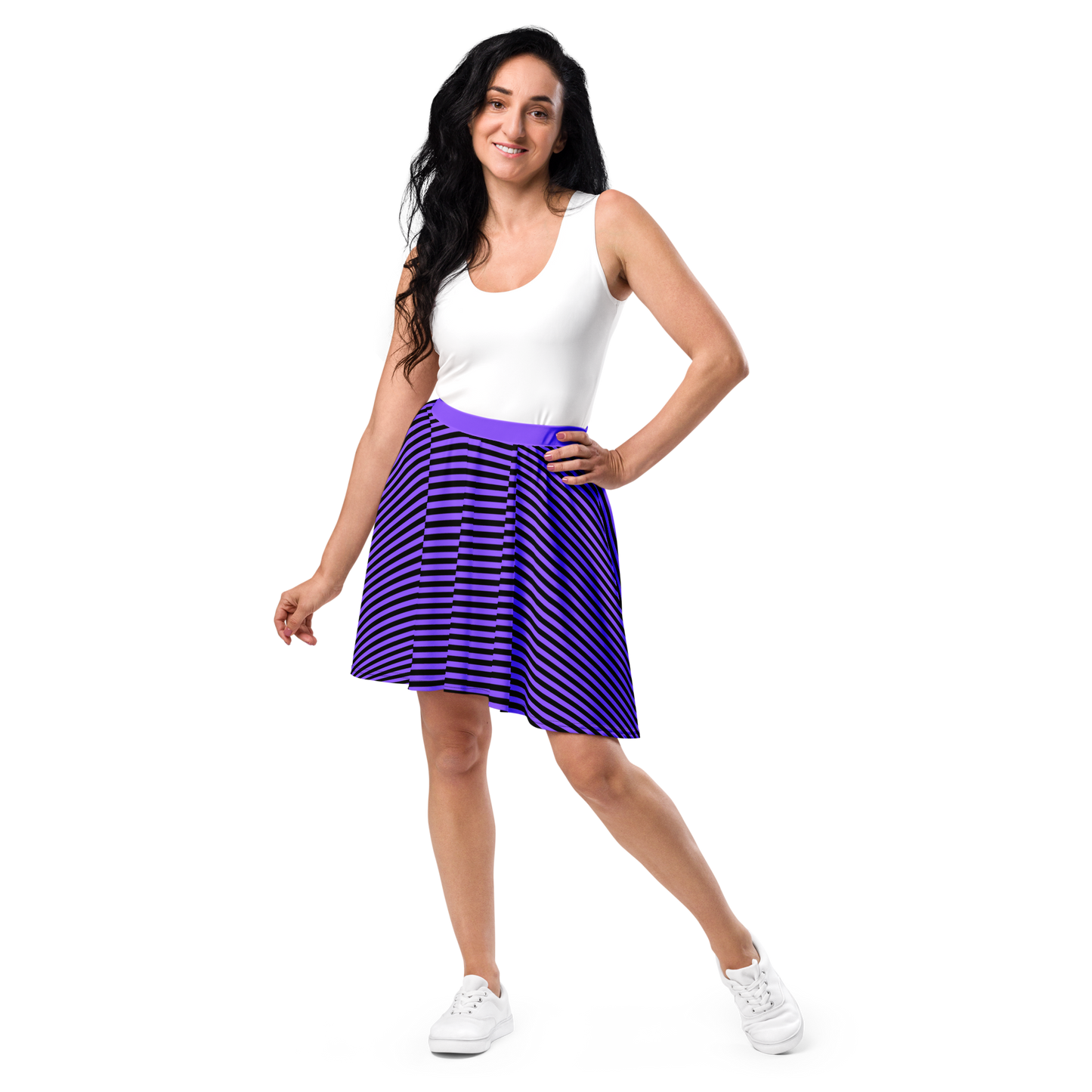 Striped Chic Harmony Skater Skirt