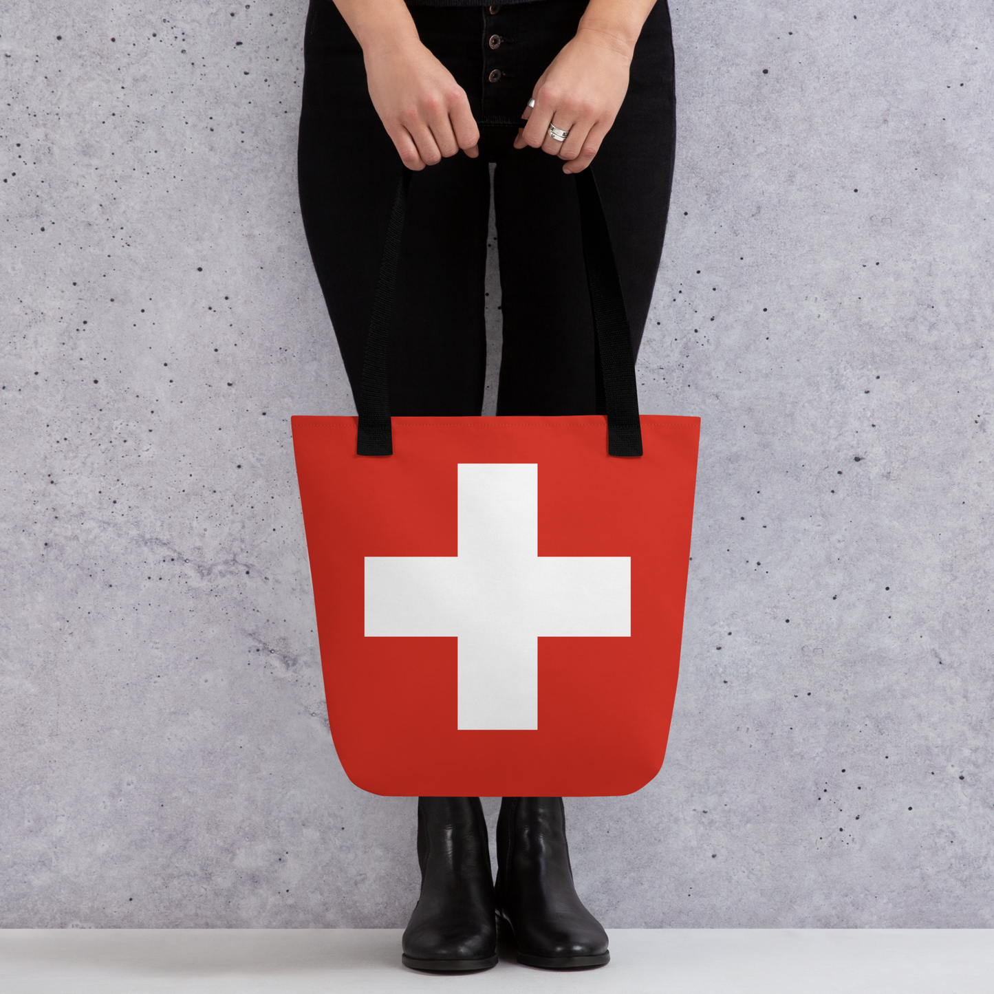 "Switzerland Flag" Essential Canvas Carryall