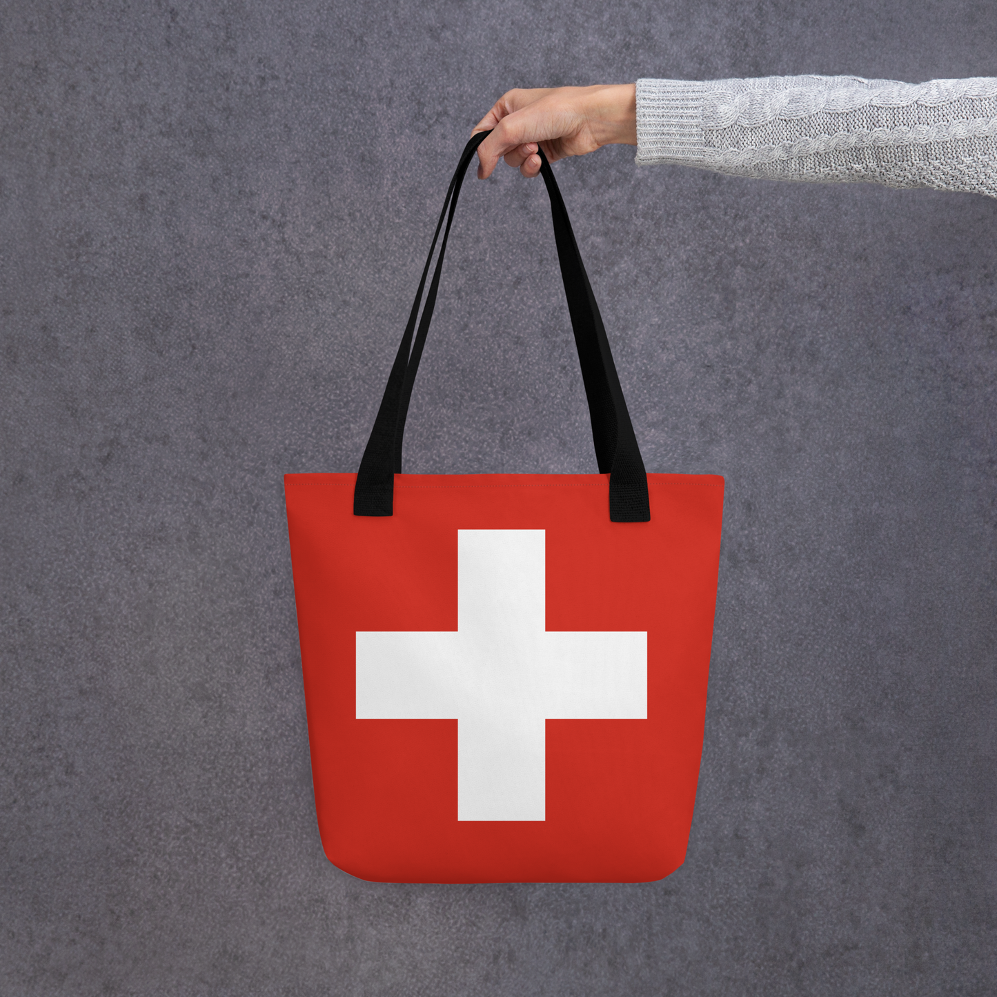 "Switzerland Flag" Essential Canvas Carryall