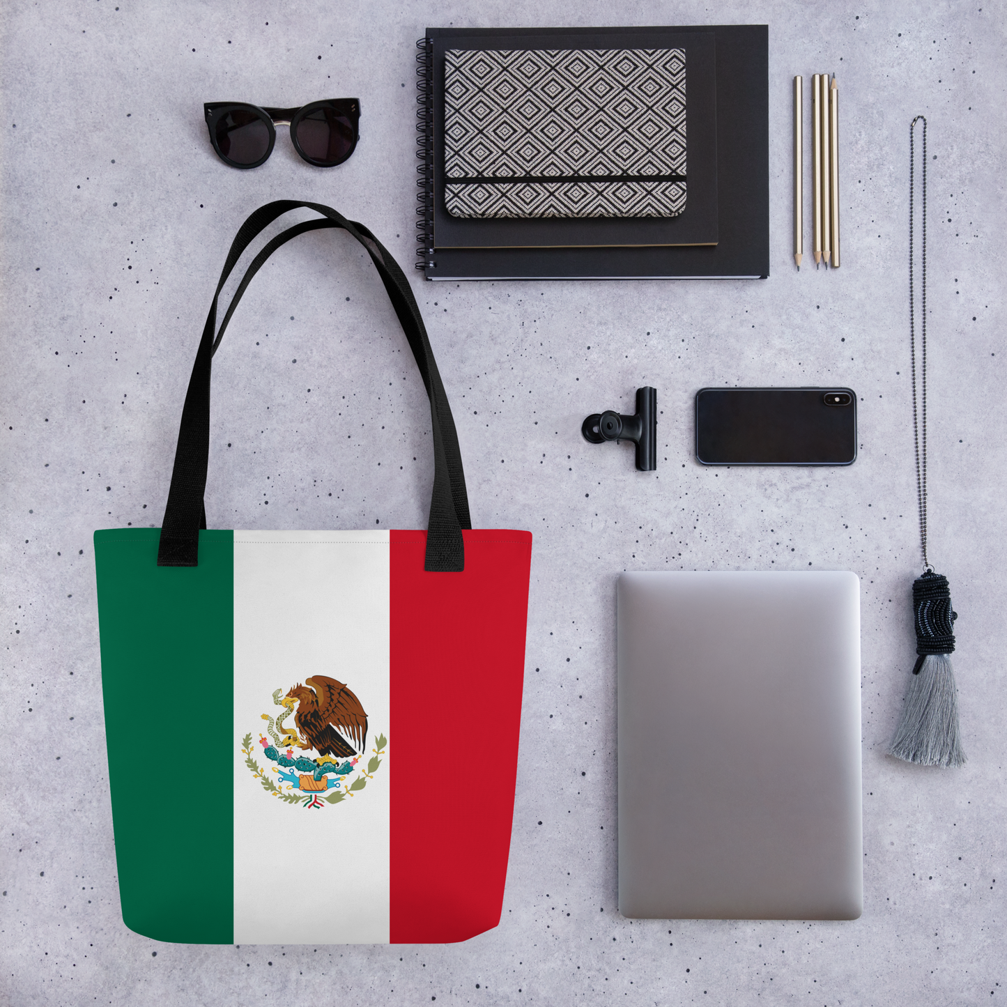 "Mexico Flag" Essential Canvas Carryall