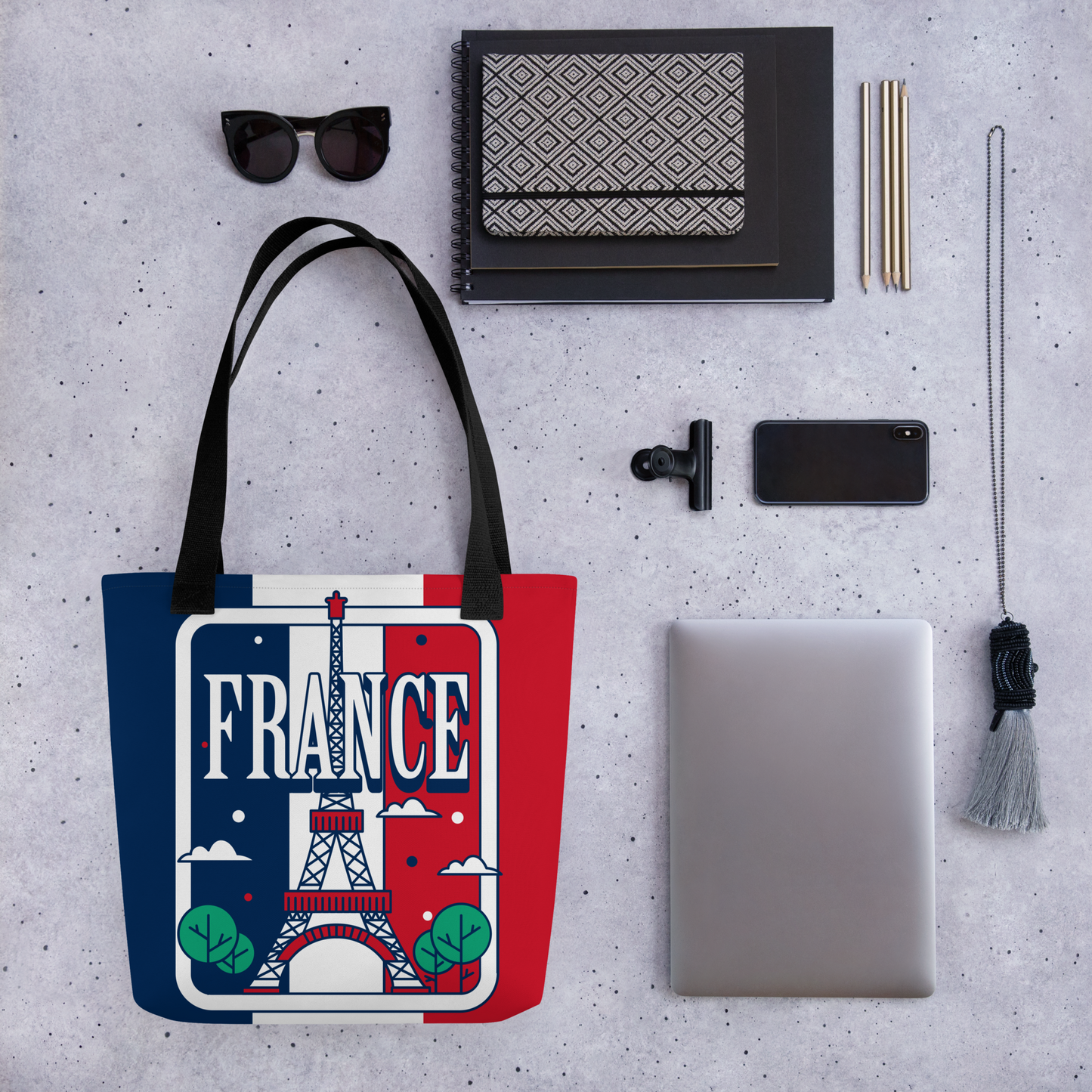 "France Flag" Essential Canvas Carryall