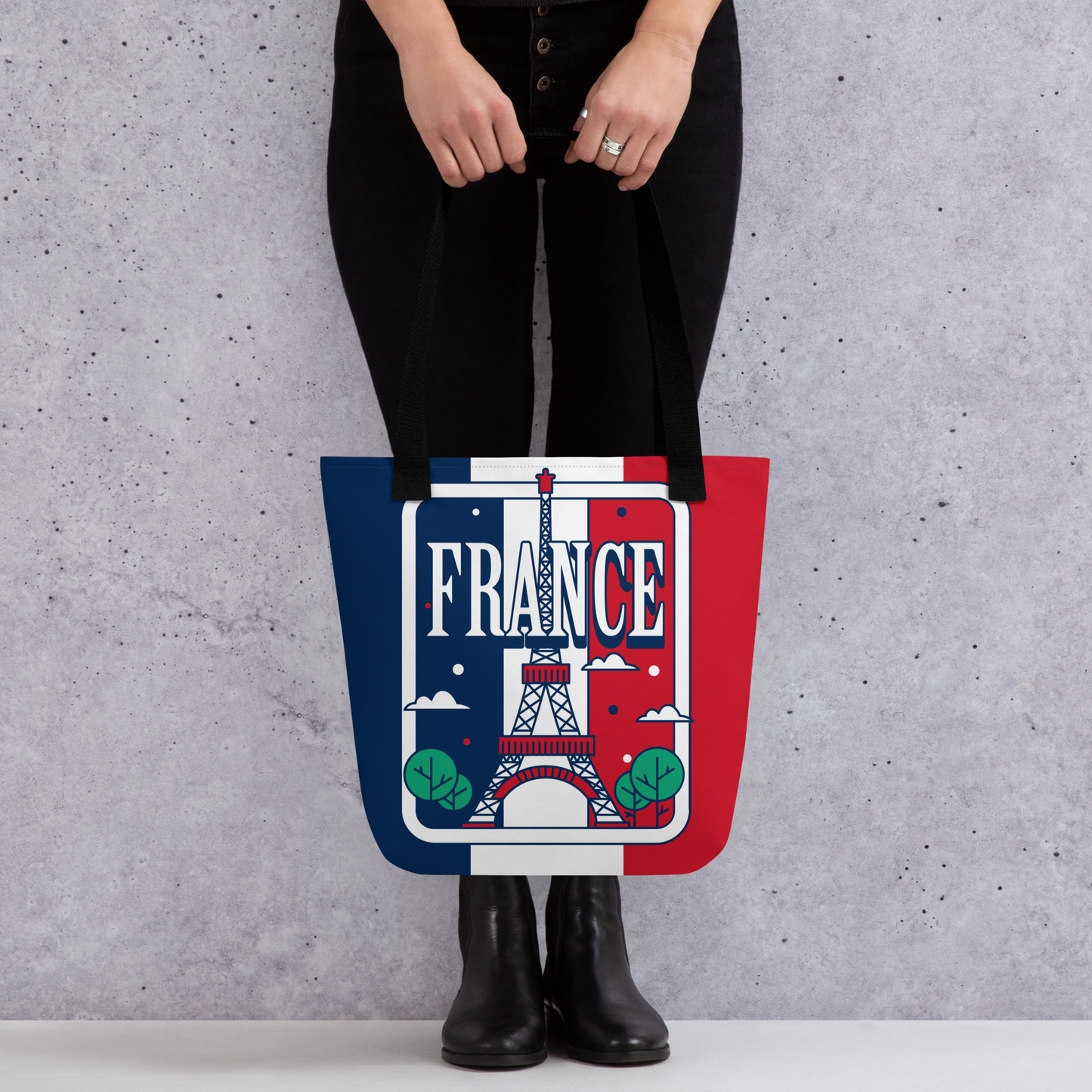 "France Flag" Essential Canvas Carryall