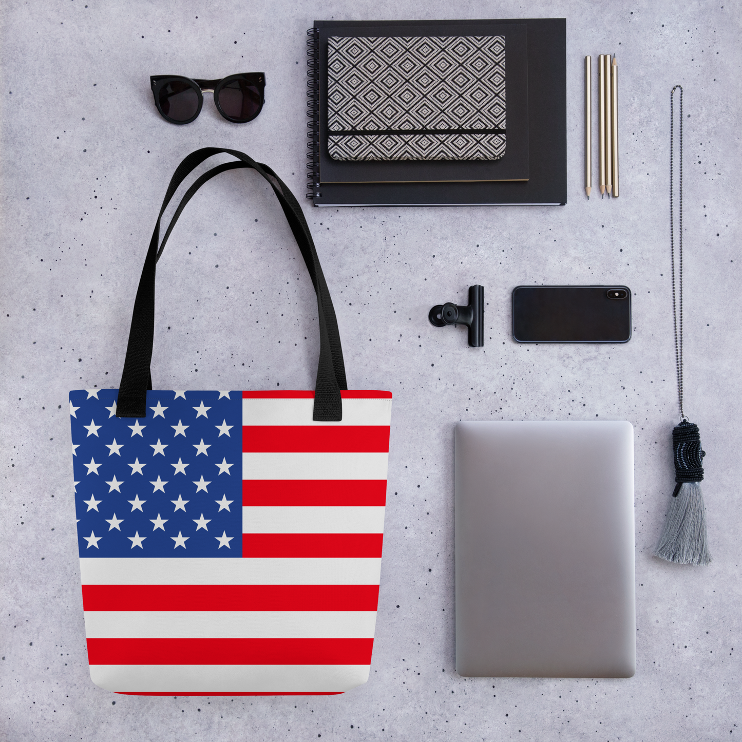 "United States Flag" Essential Canvas Carryall