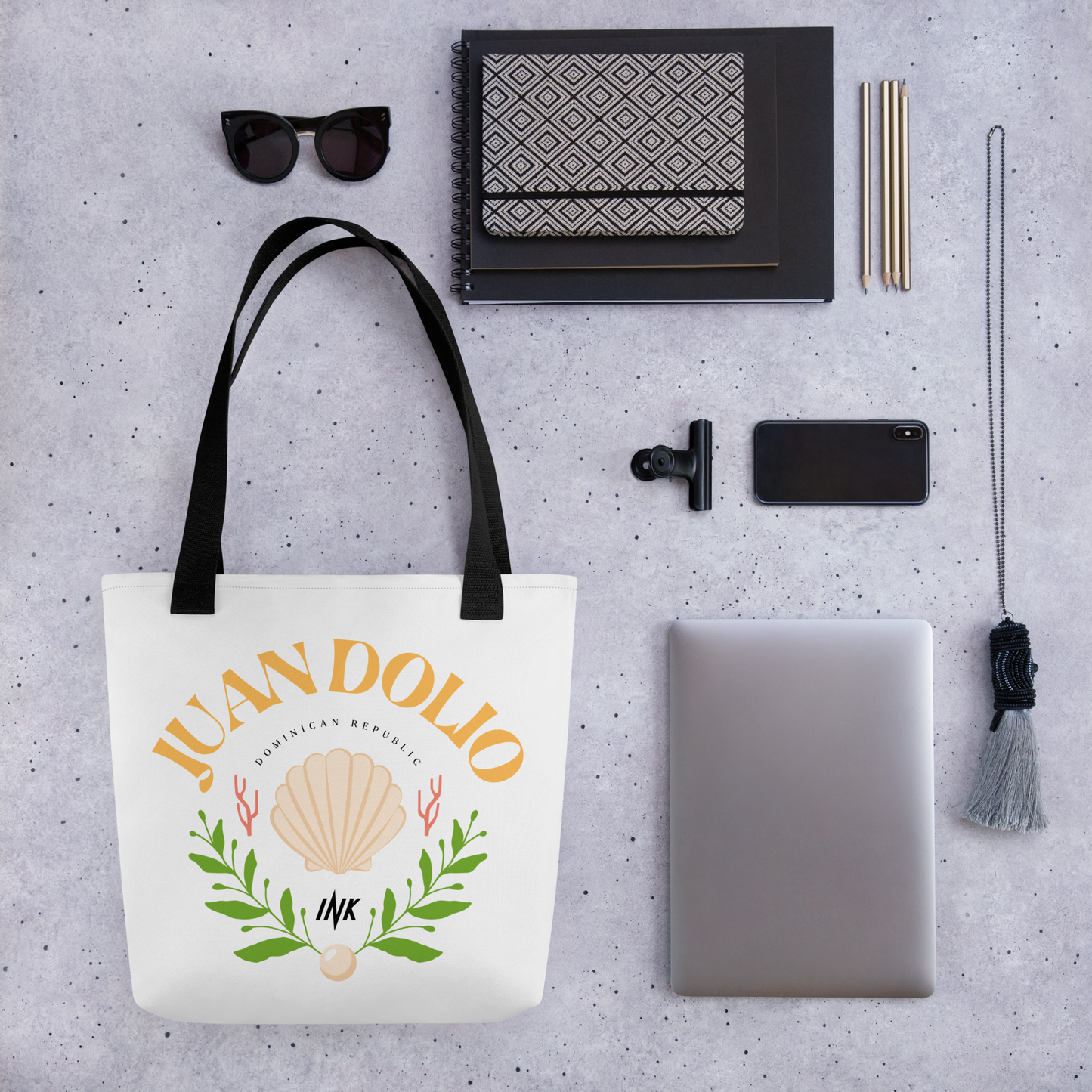 Essential Canvas Carryall with “Juan Dolio, Dominican Republic” motif