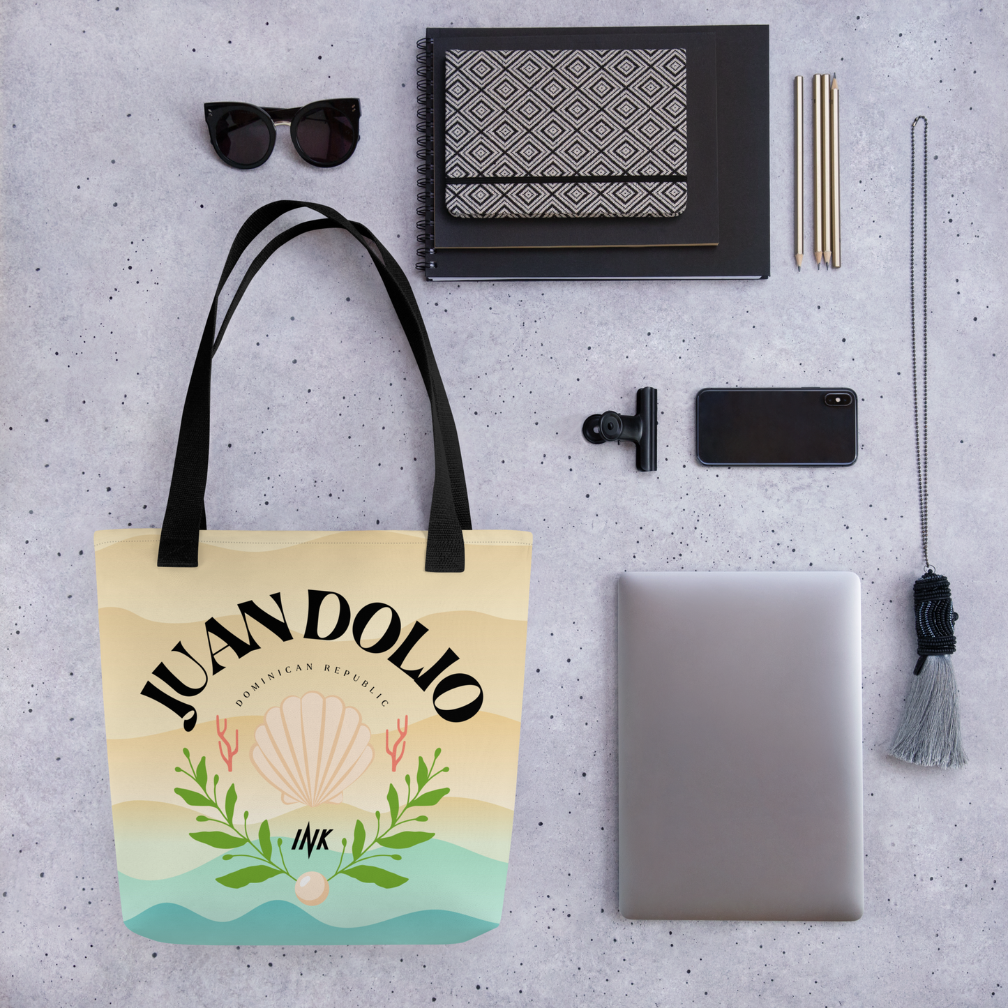 Essential Canvas Carryall with “Juan Dolio, Dominican Republic” motif