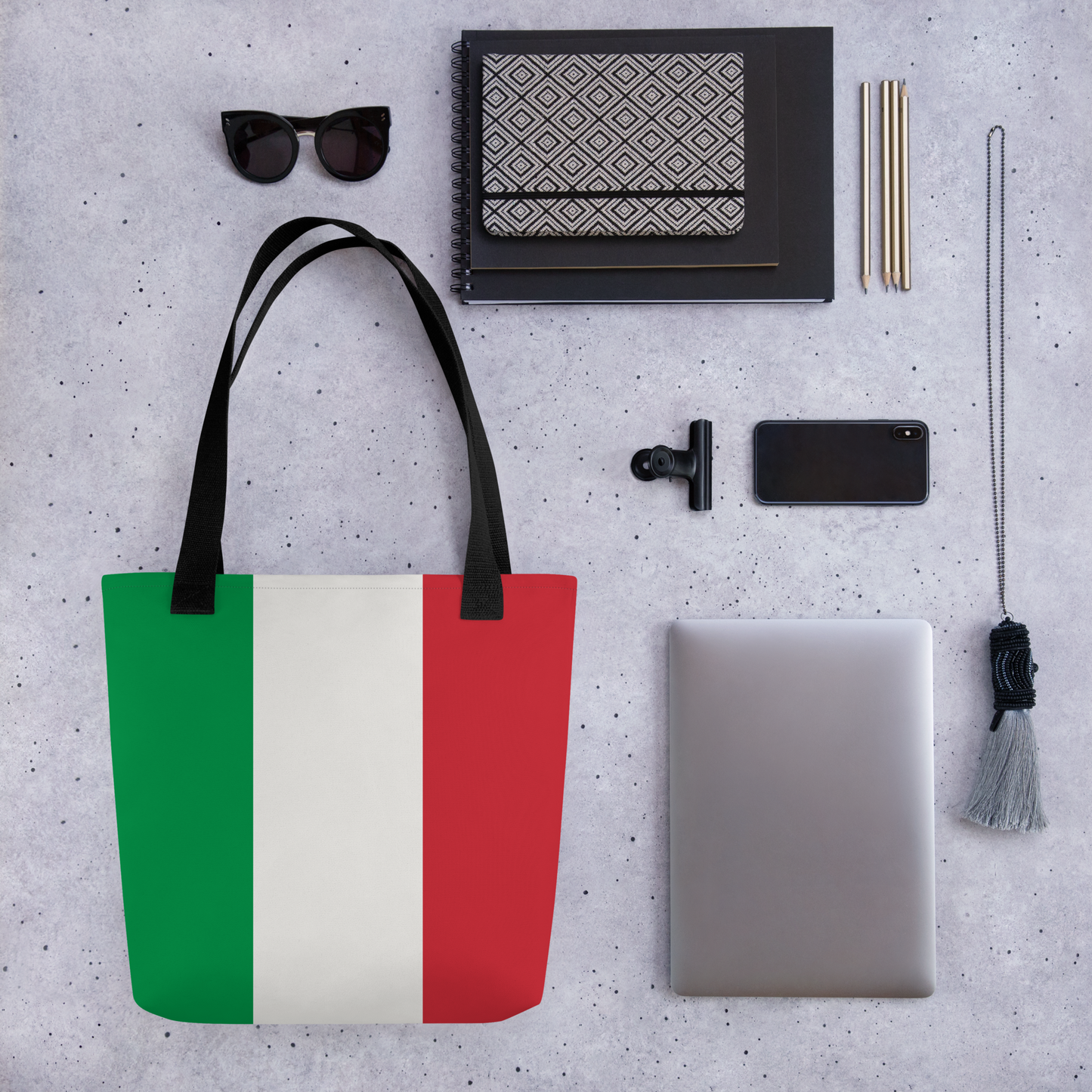 "Italy Flag" Essential Canvas Carryall